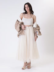 Tulle skirt with Chantilly lace