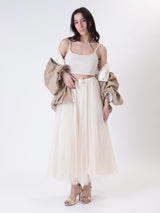 Tulle skirt with Chantilly lace