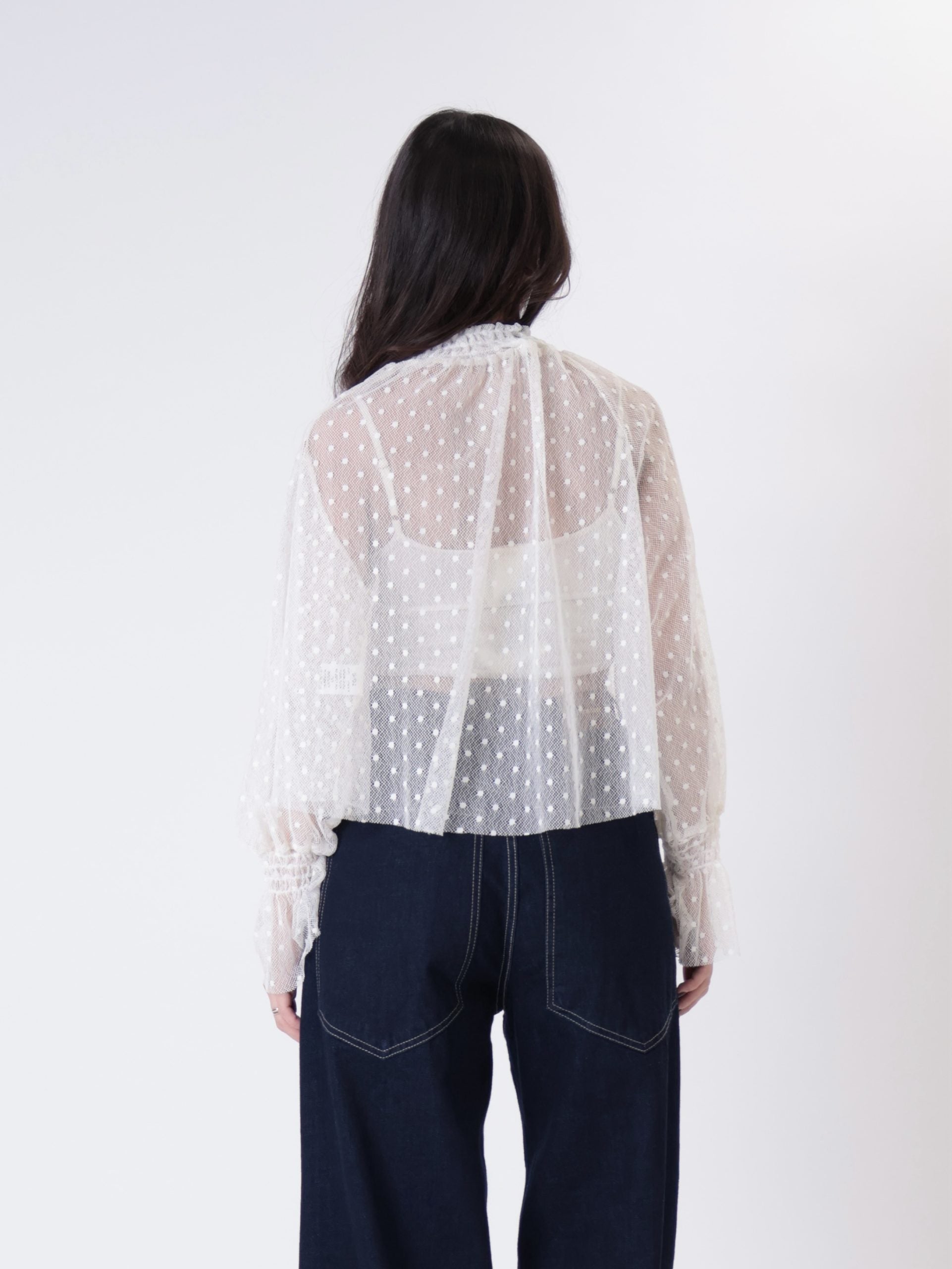 Blusa punto smock burro