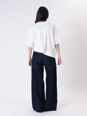 T-shirt svasata bianca