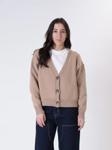 Basic cotton cashmere cardigan