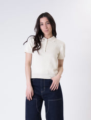 Butter short-sleeved polo shirt