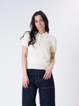 Butter short-sleeved polo shirt