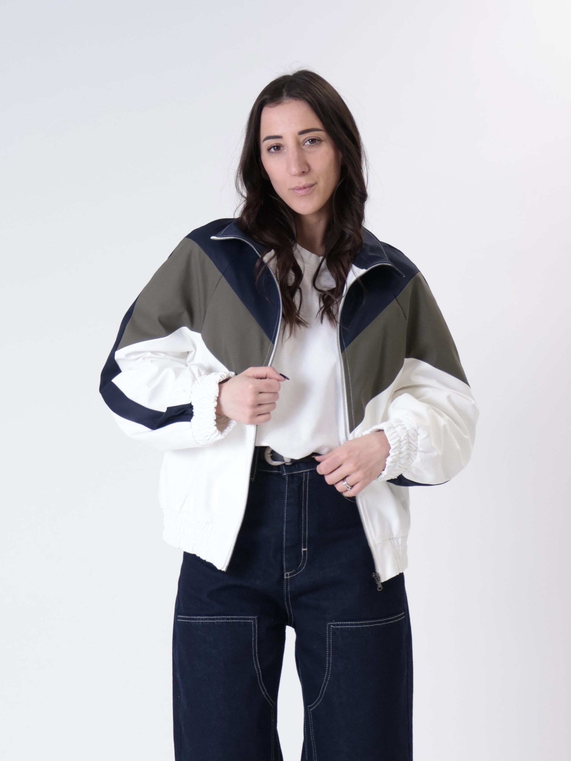Bomber Vero blu/militare/panna