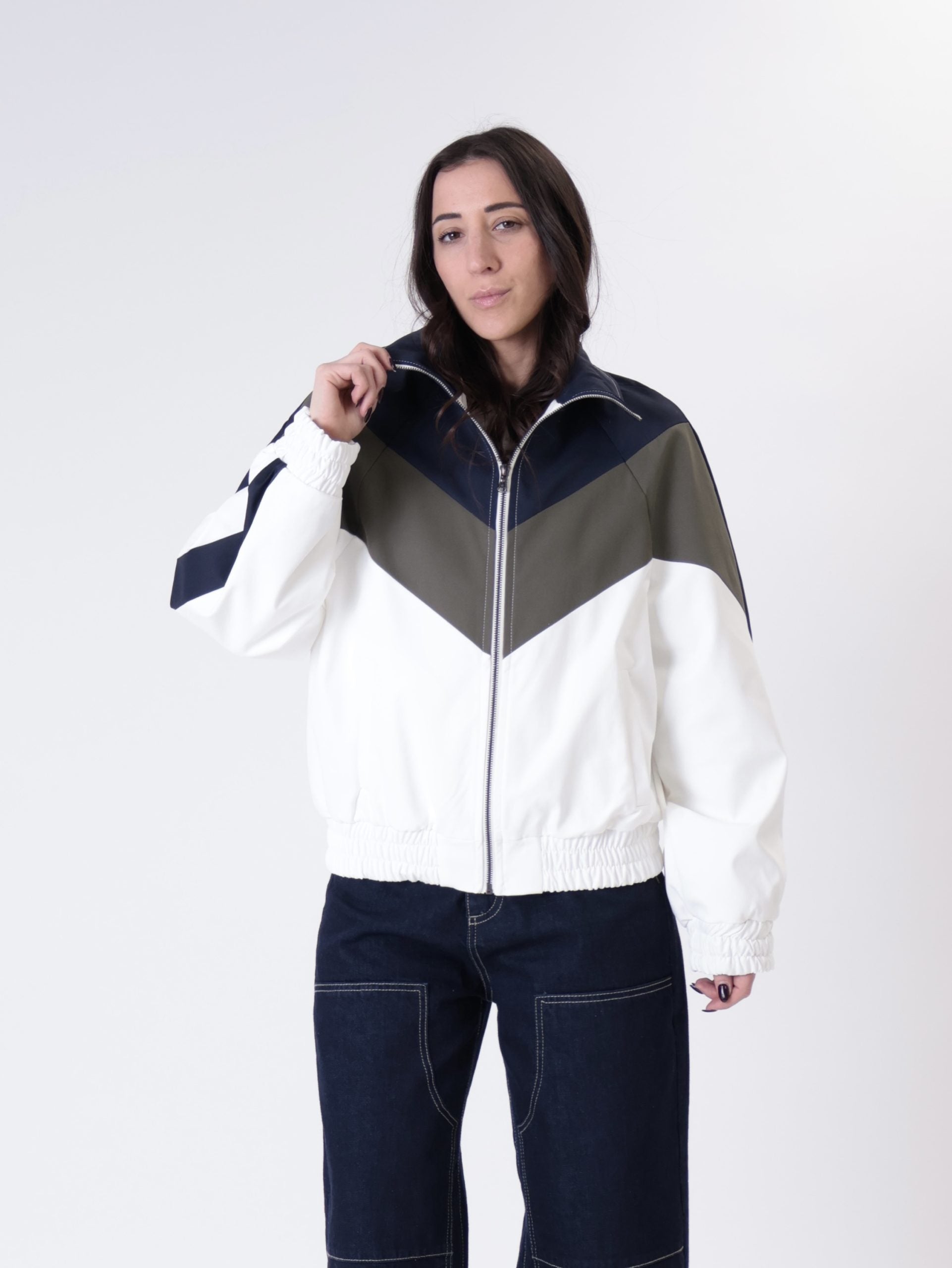 Bomber Vero blu/militare/panna
