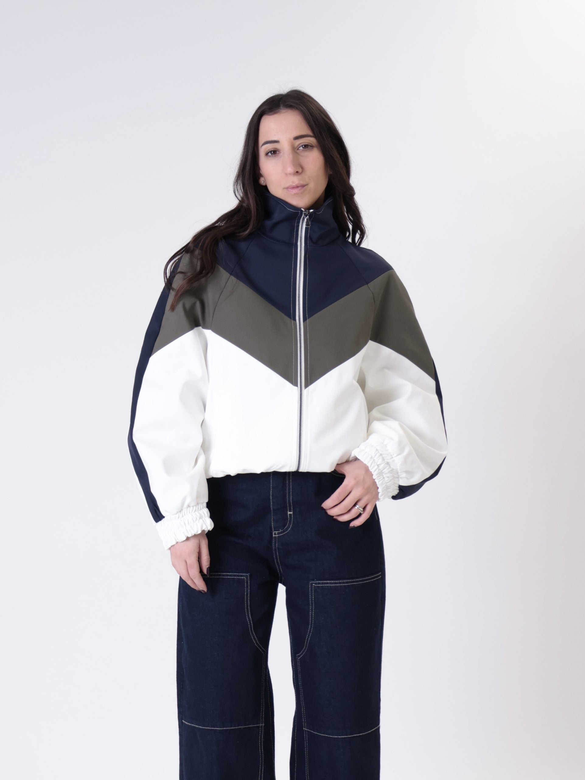 Bomber Vero blu/militare/panna