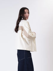 Blazer lore scollo V vaniglia/sabbia