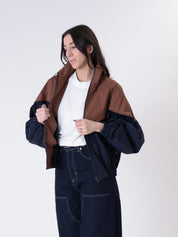 Blue/Tobacco Ludo Bomber Jacket