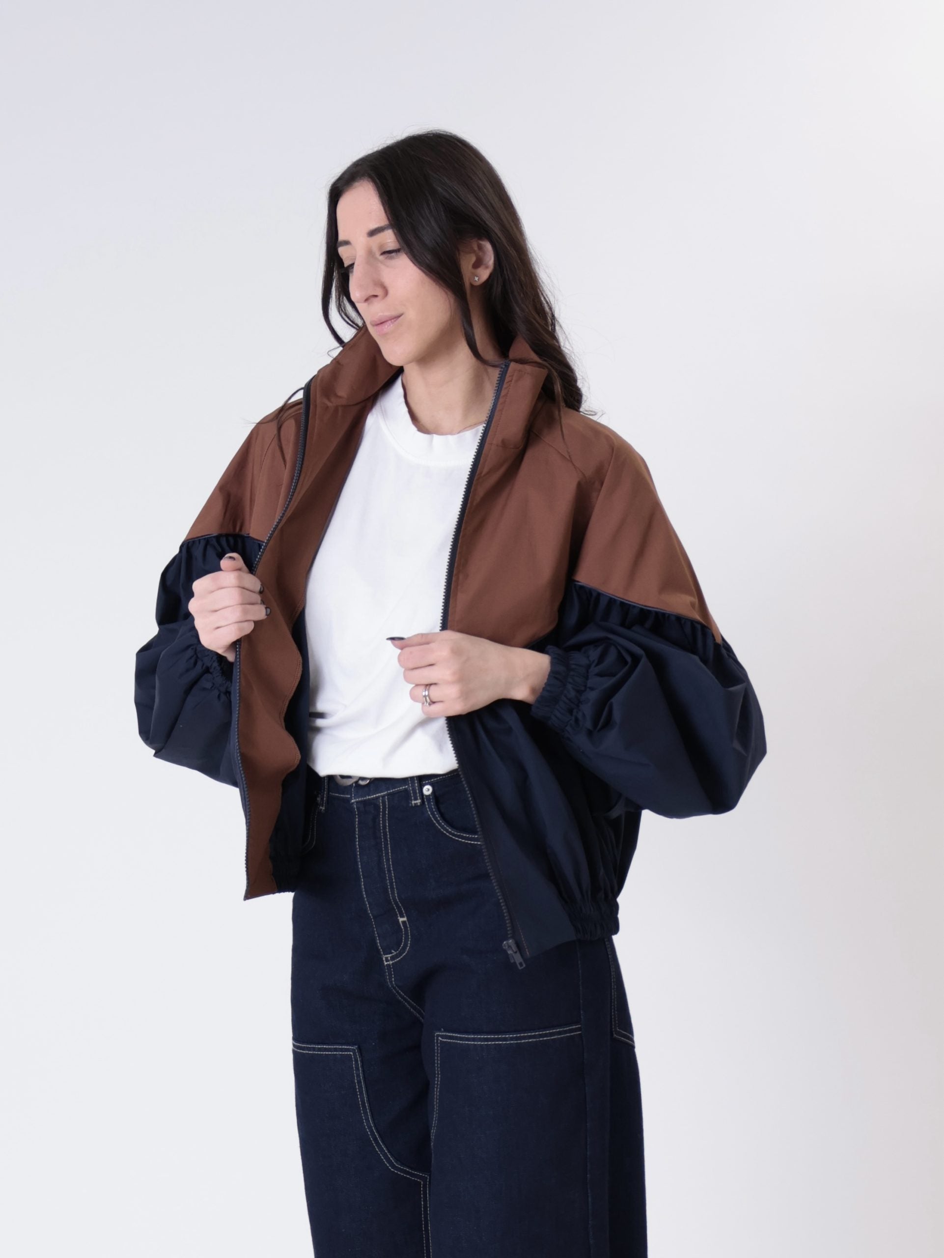 Blue/Tobacco Ludo Bomber Jacket