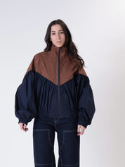 Blue/Tobacco Ludo Bomber Jacket