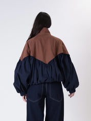Blue/Tobacco Ludo Bomber Jacket