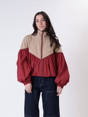 Bomber Ludo rosso/cammello