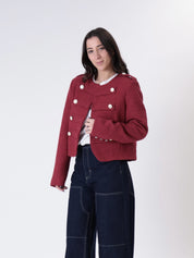 Red tweed Napoleon jacket