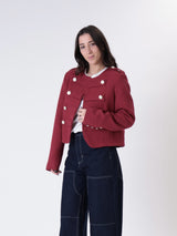 Red tweed Napoleon jacket
