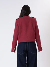 Red tweed Napoleon jacket