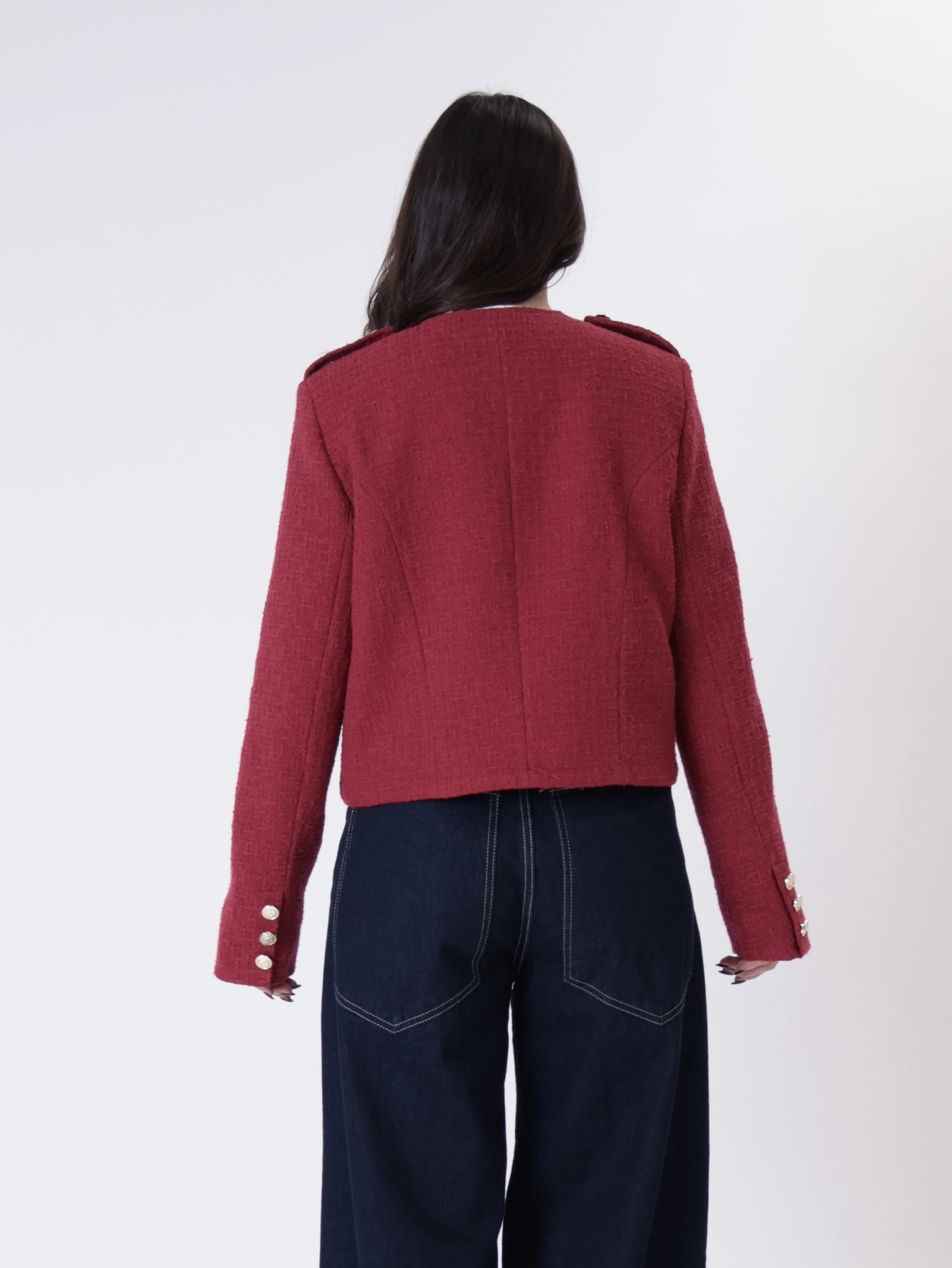 Red tweed Napoleon jacket