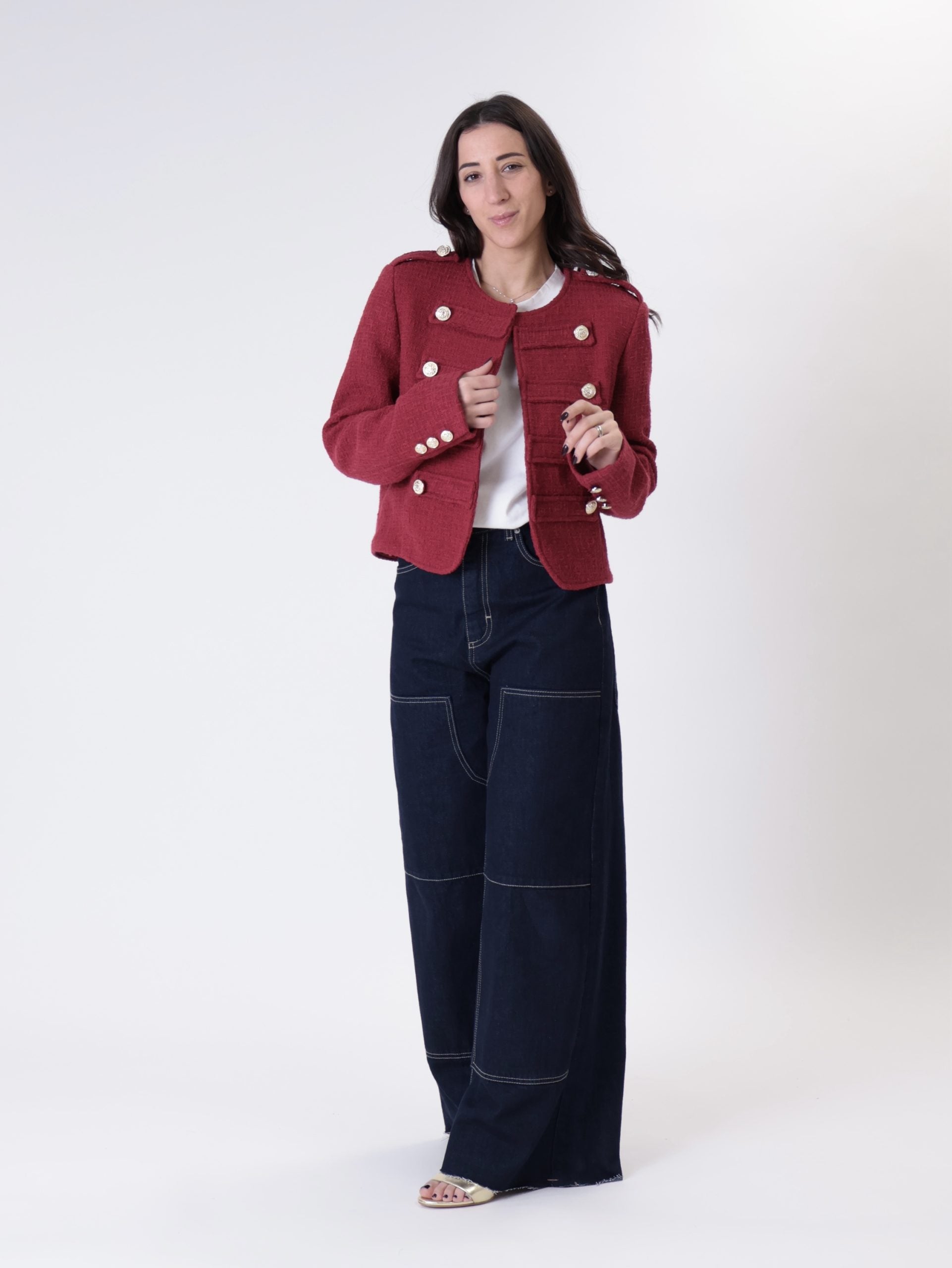 Red tweed Napoleon jacket