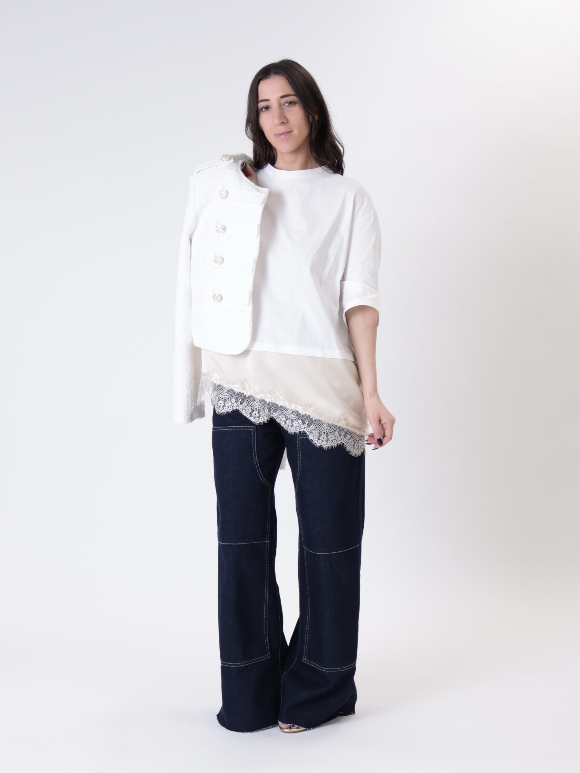 Cream tweed Napoleon jacket