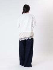 T-shirt pizzo bianco