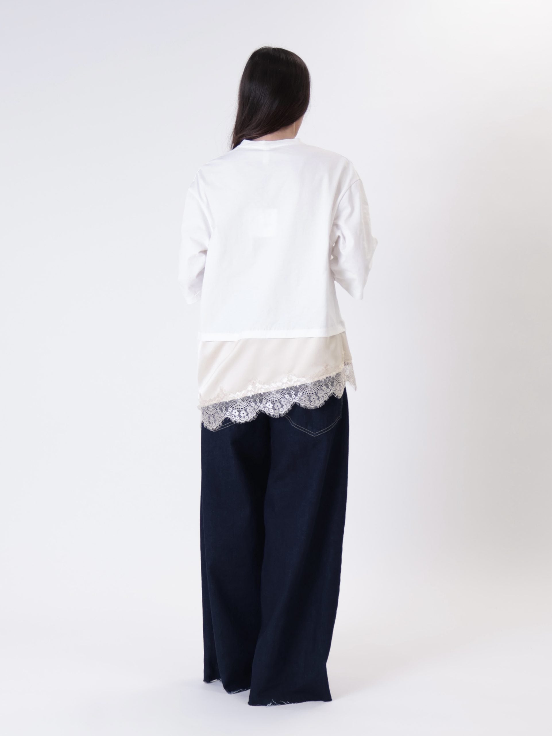 T-shirt pizzo bianco