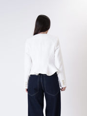 Giacca Lady tweed panna