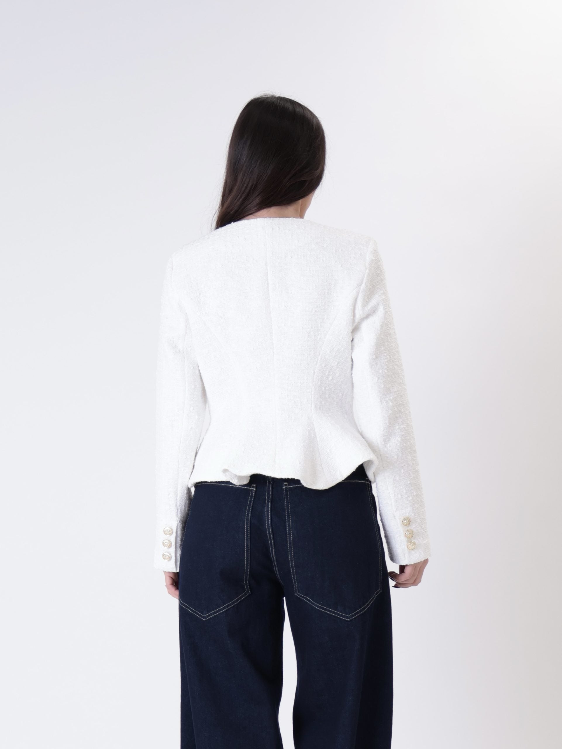 Giacca Lady tweed panna