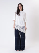 T-shirt pizzo bianco