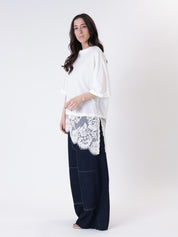 T-shirt pizzo bianco