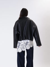 Bomber ecopelle doppiopetto nero
