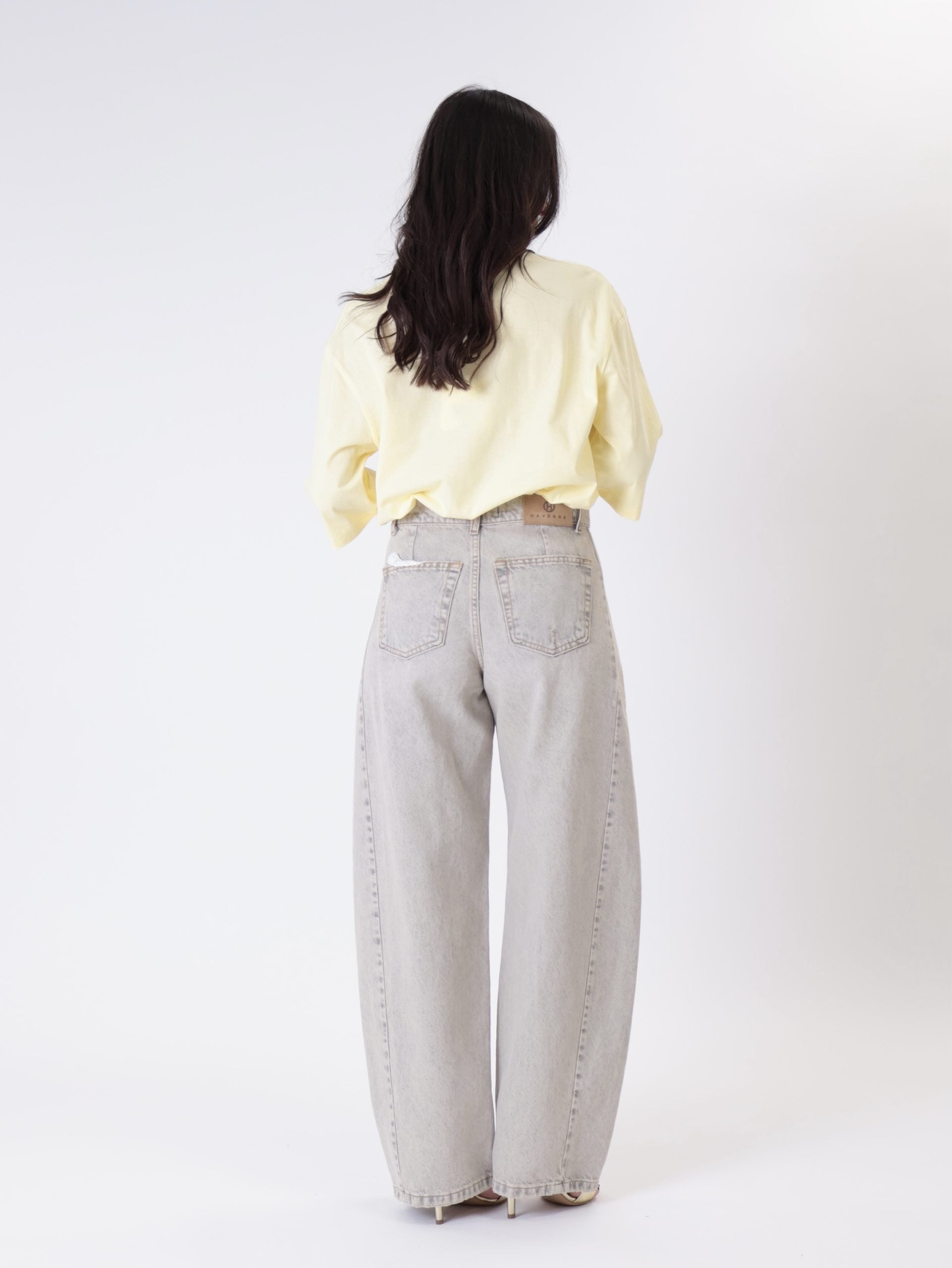 Lucy jeans light beige ripped