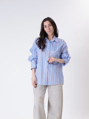 Camicia righe rosso/rosa/bianco