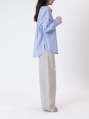 Camicia righe rosso/rosa/bianco