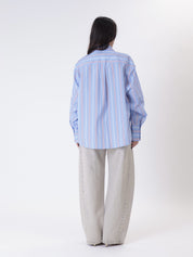 Camicia righe rosso/rosa/bianco