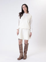Silvia gilet + butter skirt set