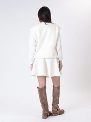 Silvia gilet + butter skirt set