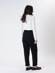 Pantalone milano elastico retro nero