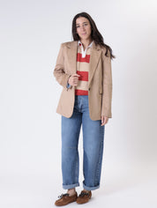 Giacca suede cappuccino