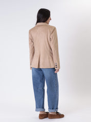 Giacca suede cappuccino