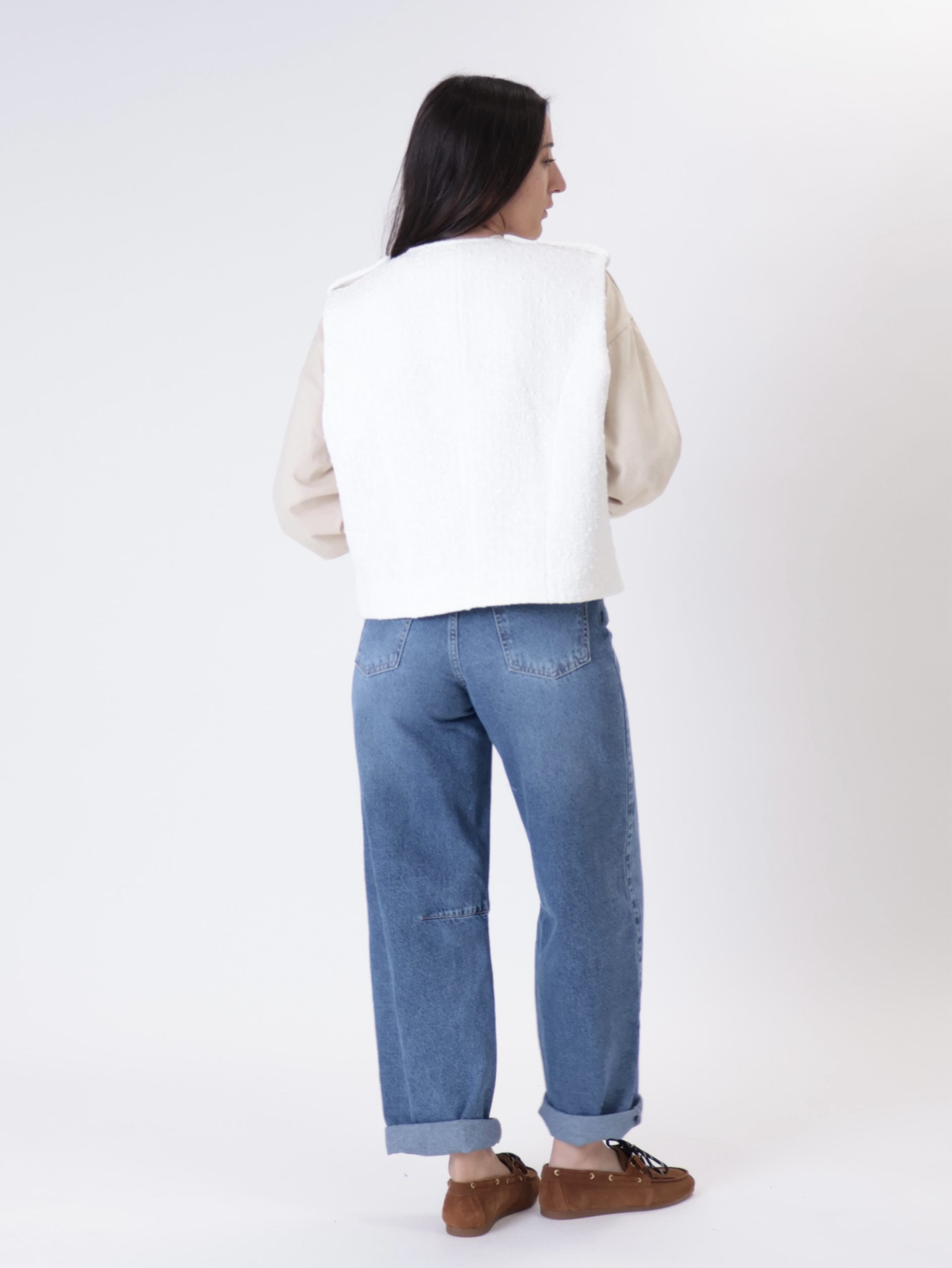 Napoleon white tweed waistcoat