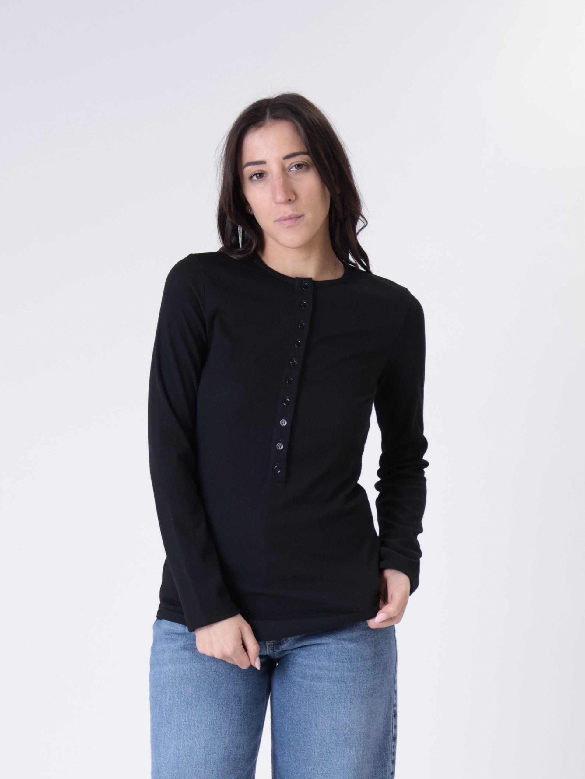 Maglia serafino nera