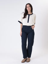 Blue cotton trousers