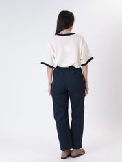 Blue cotton trousers