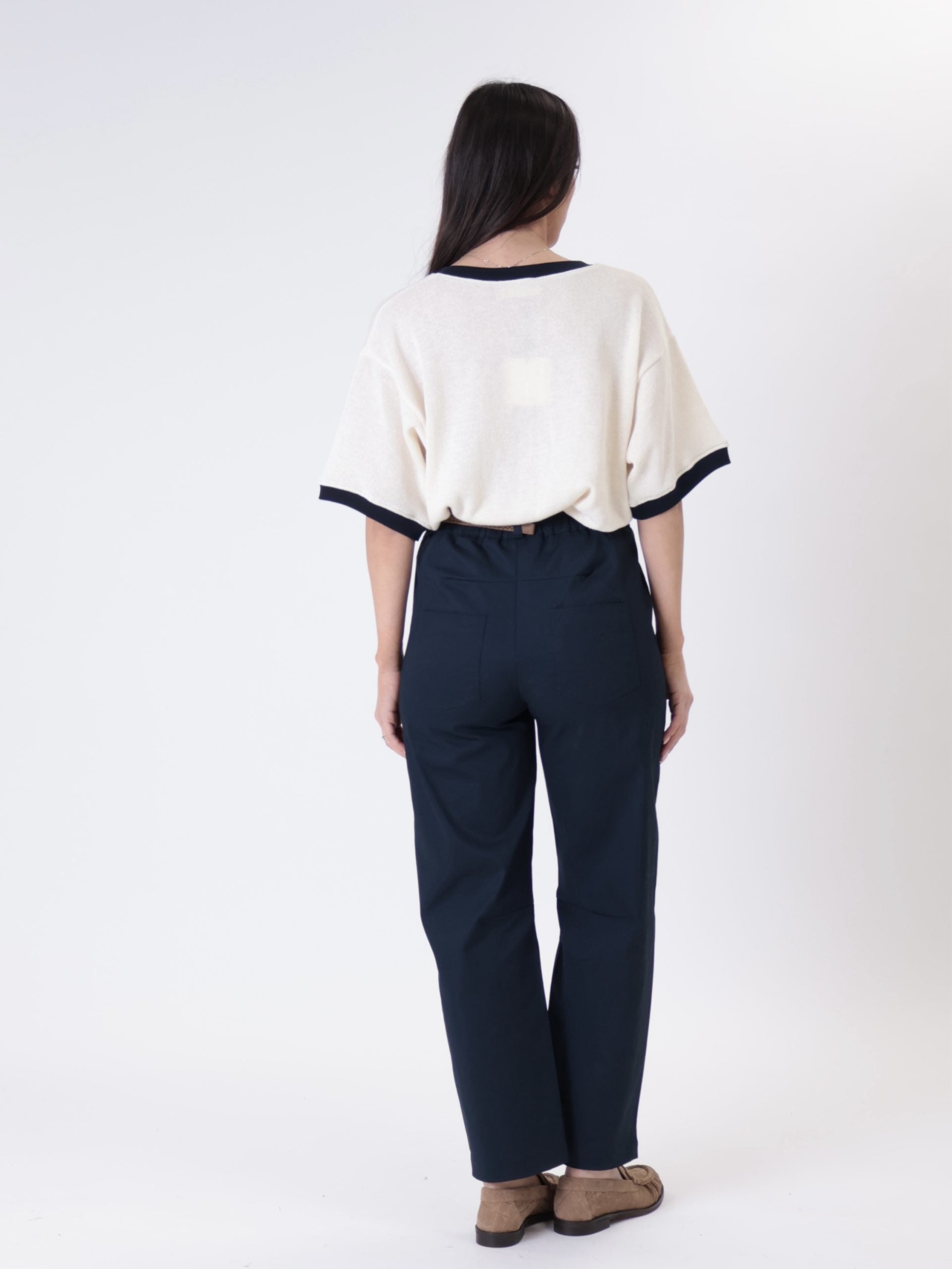 Blue cotton trousers
