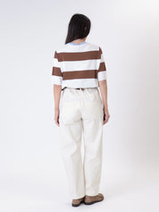 Cotton trousers butter belt