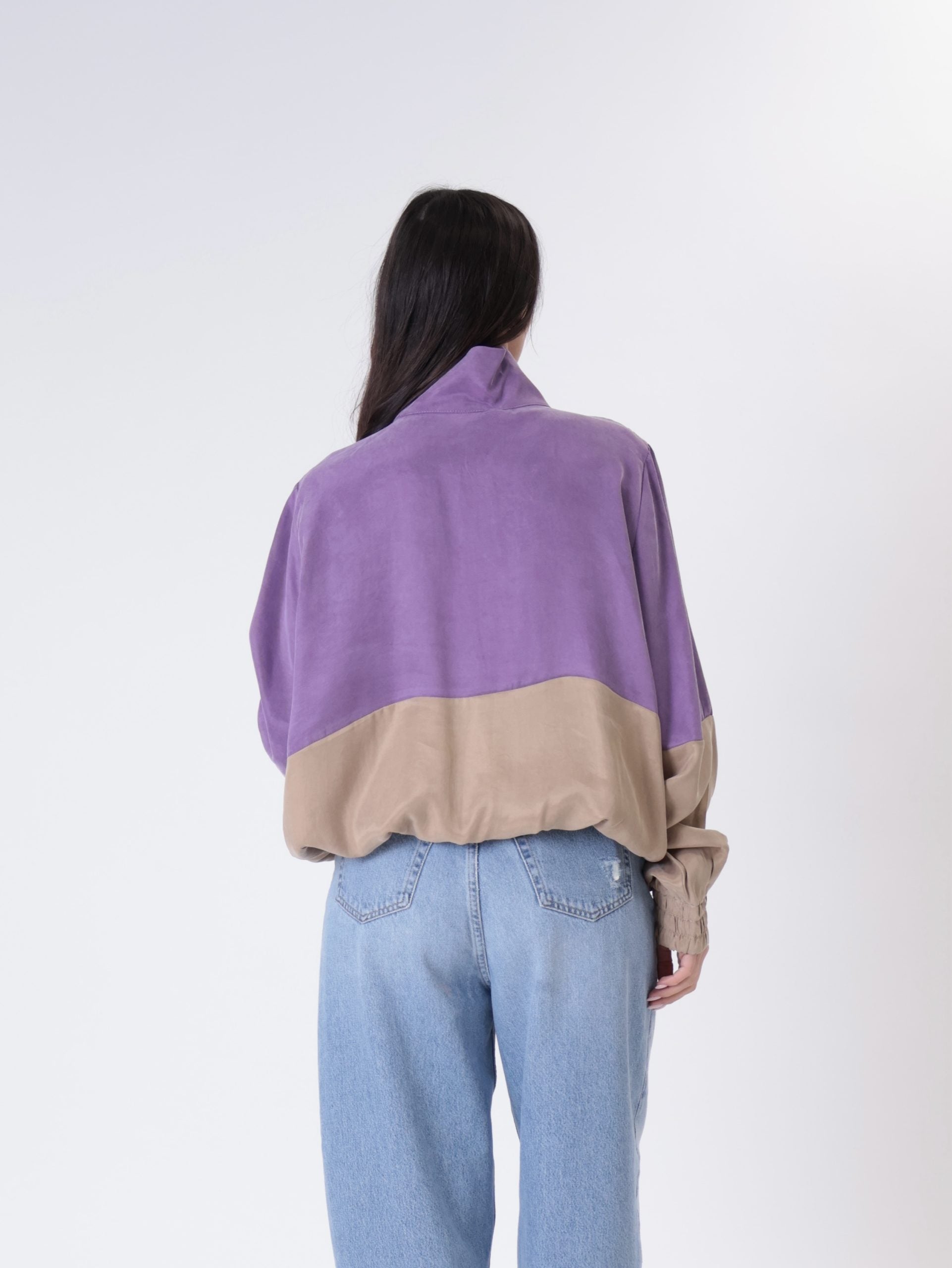 Camicia lory lavanda/sabbia