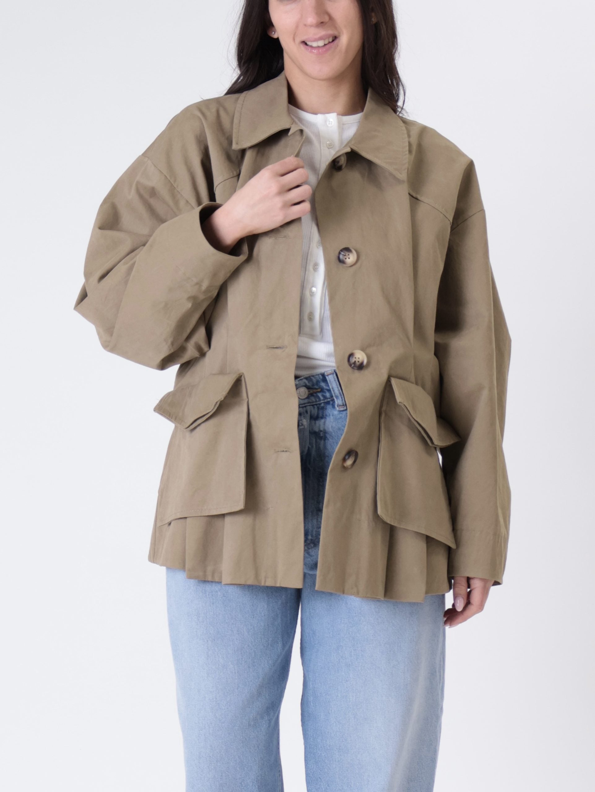 Beige safari jacket