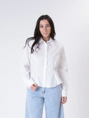 White fitted shirt