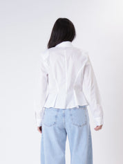 White fitted shirt