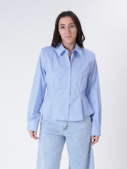 Fitted sky blue shirt
