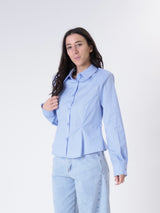 Fitted sky blue shirt